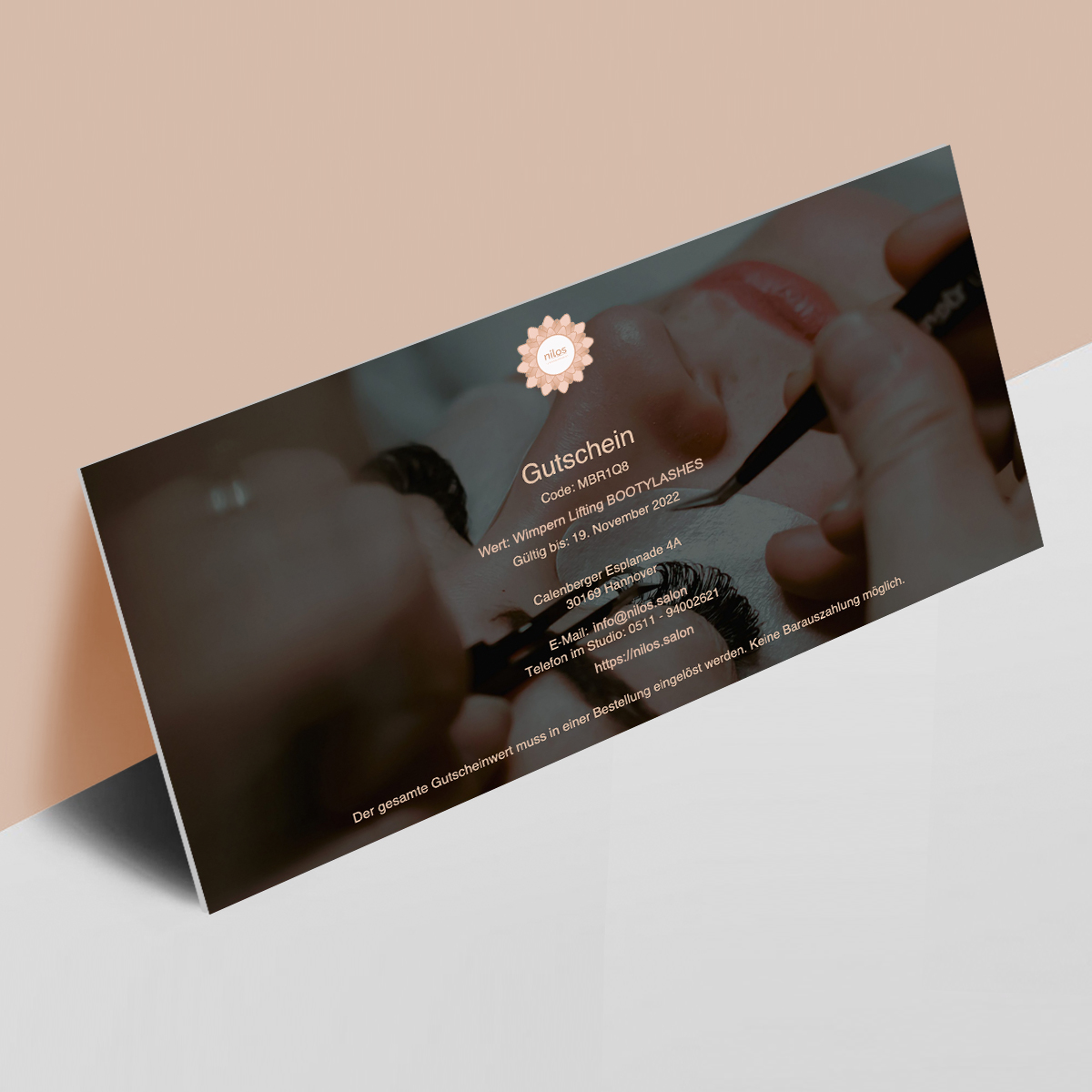 Gutschein Wimpern Lifting BOOTYLASHES